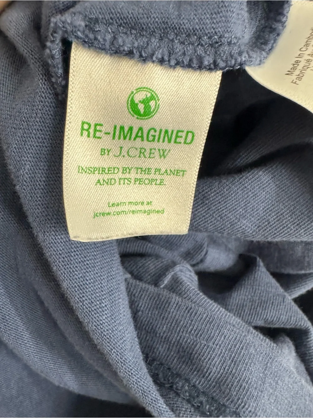 J. Crew Navy Short-Sleeve Henley Tee